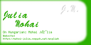 julia mohai business card